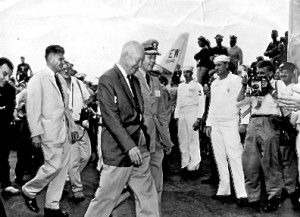 Secret service agents with eisenhower